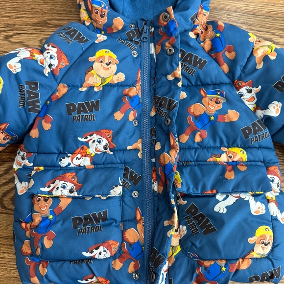 PAW Patrol Nickelodeon Puffer Jacket Hood Fleece Warm Winter Coat Toddler 2-3 Yr - Picture 5 of 12